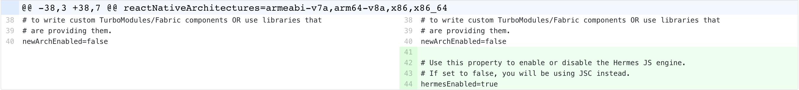 RN 0.71부터 달라진 Hermes 엔진 활성 설정 방법 (android/gradle.properties)